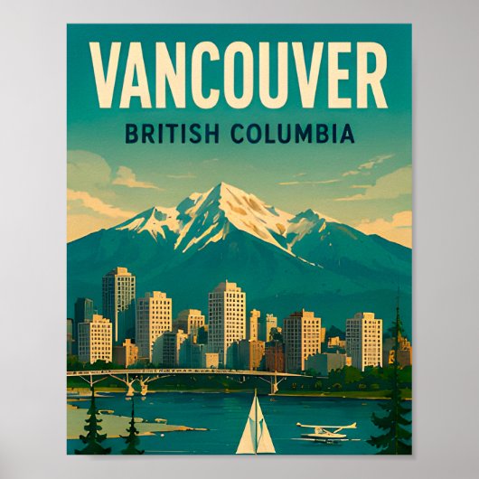 Vancouver Canada Reis Souvenir Poster (Voorkant)