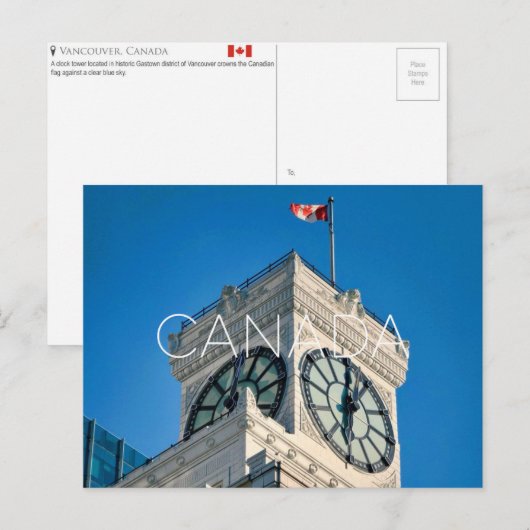 Vancouver, Canada Reisansichtkaart Briefkaart (Voorkant / Achterkant)
