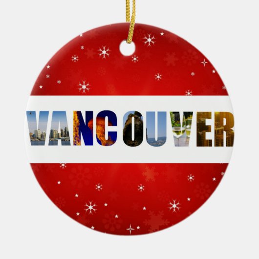 Vancouver Canada Reisfoto's kerstmis Keramisch Ornament (Voorkant)