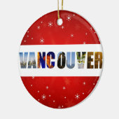 Vancouver Canada Reisfoto's kerstmis Keramisch Ornament (Links)