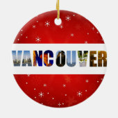 Vancouver Canada Reisfoto's kerstmis Keramisch Ornament (Achterkant)