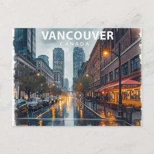 Vancouver Canada Reizen Kunst Vintage Briefkaart