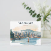 Vancouver Canada Reizen Kunst Vintage Briefkaart (Staand voorkant)