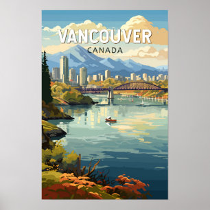 Vancouver Canada Reizen Kunst Vintage Poster