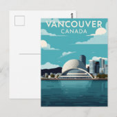 Vancouver Canada Retro Reizen Briefkaart (Voorkant / Achterkant)