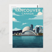 Vancouver Canada Retro Travel Briefkaart (Voorkant / Achterkant)