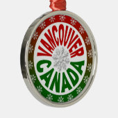 Vancouver Canada: rode groene versiering Metalen Ornament (Rechts)