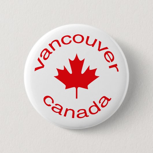 Vancouver Canada Ronde Button 5,7 Cm (Voorkant)