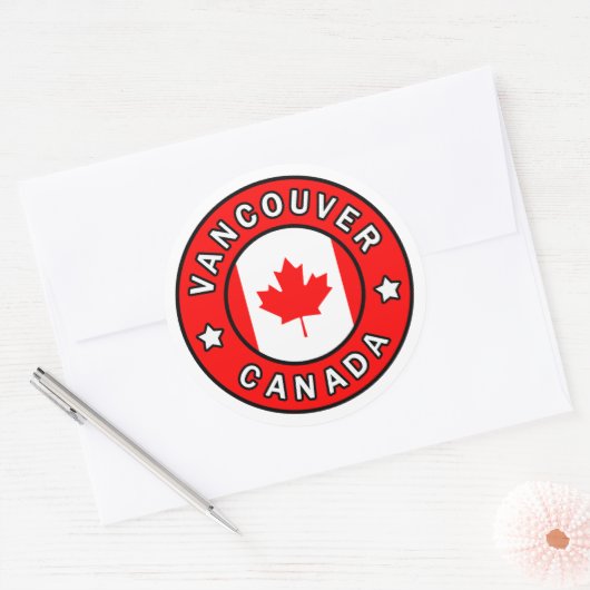 Vancouver Canada Ronde Sticker (Envelop)