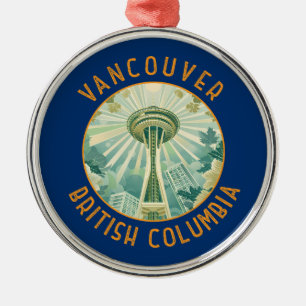 Vancouver Canada Ruimtenaald Retro gestresst Metalen Ornament