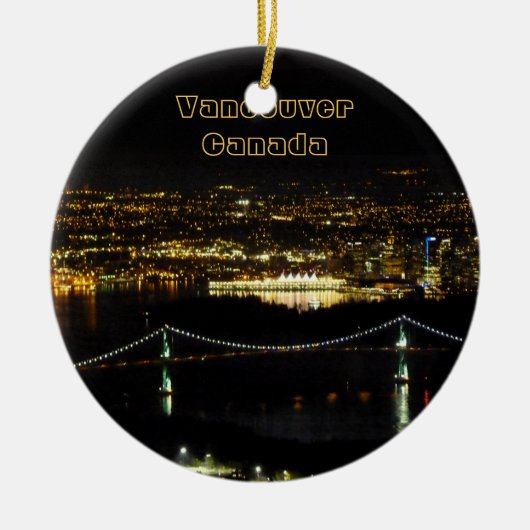Vancouver Canada Sieraden Aangepaste Vancouver Cad Keramisch Ornament (Voorkant)