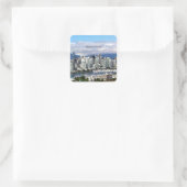 Vancouver Canada Silhouet Vierkante Sticker (Tas)
