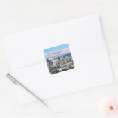 Vancouver Canada Silhouet Vierkante Sticker (Envelop)