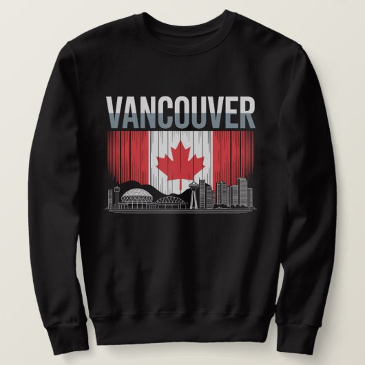 Vancouver Canada Silhouette | Oude Vlag & Berg Trui (Design voorkant)