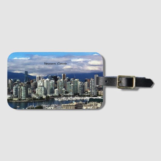 Vancouver, Canada skyline Bagagelabel (Voorkant (horizontaal))