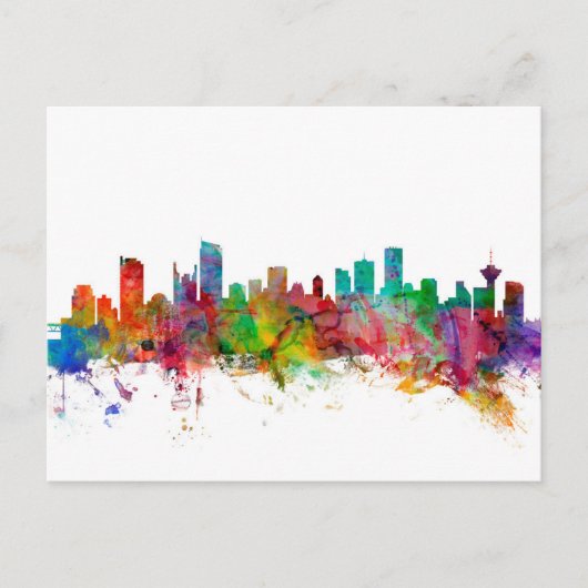 Vancouver Canada Skyline Briefkaart (Voorkant)
