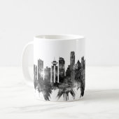Vancouver Canada Skyline BW Koffiemok (Voorkant links)