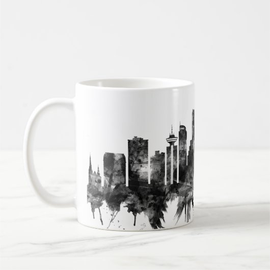 Vancouver Canada Skyline BW Koffiemok (Links)