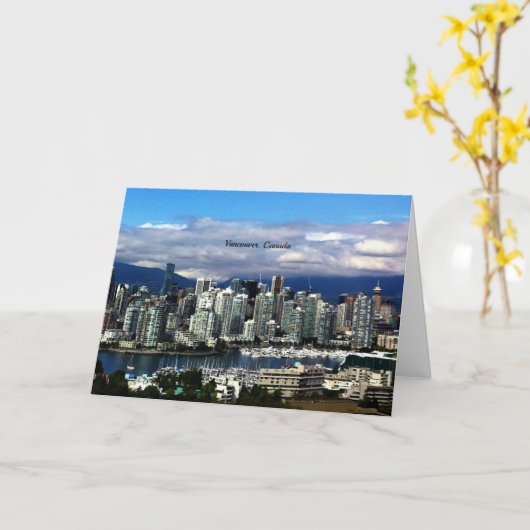 Vancouver, Canada skyline Kaart (Gele Bloem)