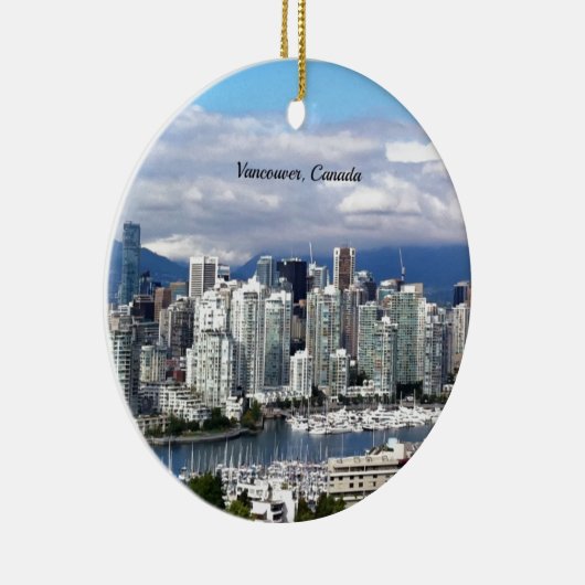 Vancouver Canada Skyline Keramisch Ornament (Rechts)