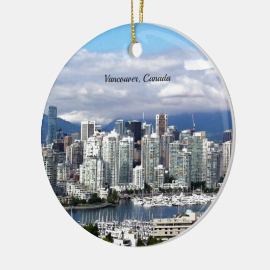 Vancouver Canada Skyline Keramisch Ornament (Links)