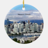 Vancouver Canada Skyline Keramisch Ornament (Achterkant)