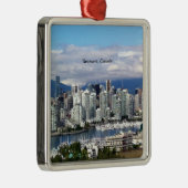 Vancouver Canada Skyline Metalen Ornament (Rechts)