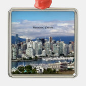 Vancouver Canada Skyline Metalen Ornament (Voorkant)