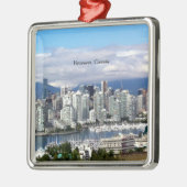 Vancouver Canada Skyline Metalen Ornament (Links)