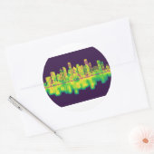 Vancouver Canada Skyline Ronde Sticker (Envelop)