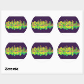 Vancouver Canada Skyline Ronde Sticker (Vel)