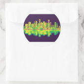 Vancouver Canada Skyline Ronde Sticker (Tas)
