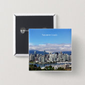 Vancouver Canada Skyline Vierkante Button 5,1 Cm (Voorkant /achterkant)