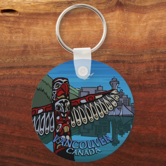 Vancouver Canada Sleutelhanger Totem Pole Souvenir (Voorkant)