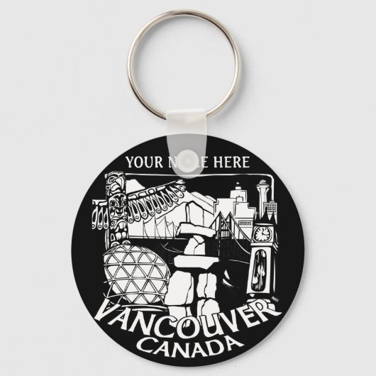Vancouver Canada Sleutelhanger Vancouver Souvenirs (Voorkant)