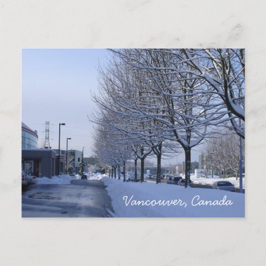 Vancouver, Canada Snow Briefkaart (Voorkant)