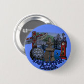 Vancouver Canada Souvenir Buttonnen Landmark Art Ronde Button 5,7 Cm (Voorkant /achterkant)