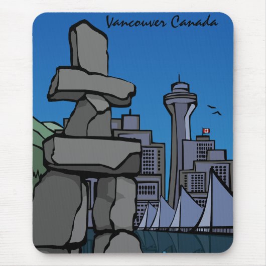 Vancouver Canada Souvenir Mousepad Inukshuk Muismat (Voorkant)