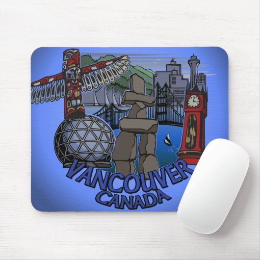 Vancouver Canada Souvenir Mousepad Landmark Gifts Muismat (Met muis)