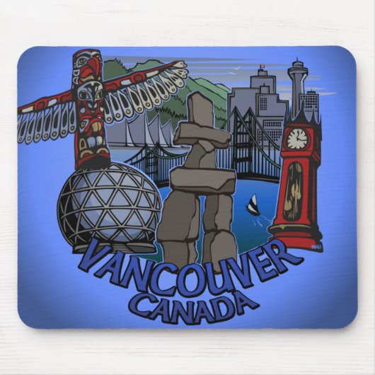 Vancouver Canada Souvenir Mousepad Landmark Gifts Muismat (Voorkant)
