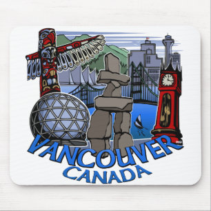 Vancouver Canada Souvenir Mousepad Vancouver Gifts Muismat