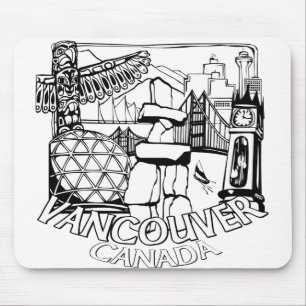 Vancouver Canada Souvenir Mousepad Vancouver Gifts Muismat