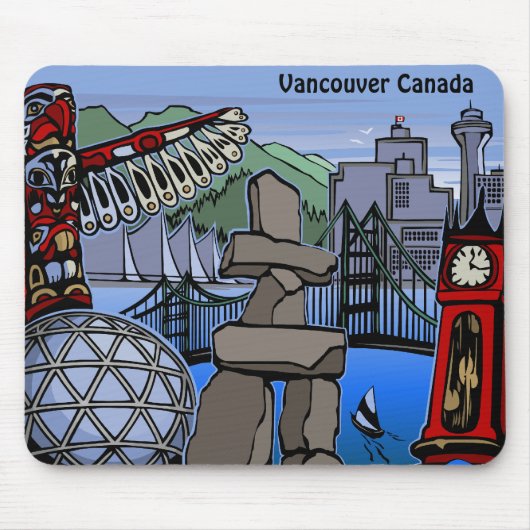 Vancouver Canada Souvenir Mousepad Vancouver Gifts Muismat (Voorkant)