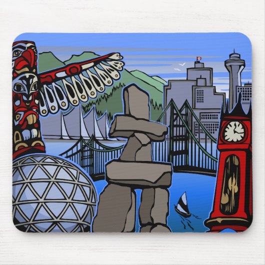 Vancouver Canada Souvenir Mousepad Vancouver Gifts Muismat (Voorkant)