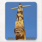 Vancouver Canada Souvenir Totem Pole Mousepad Muismat (Voorkant)