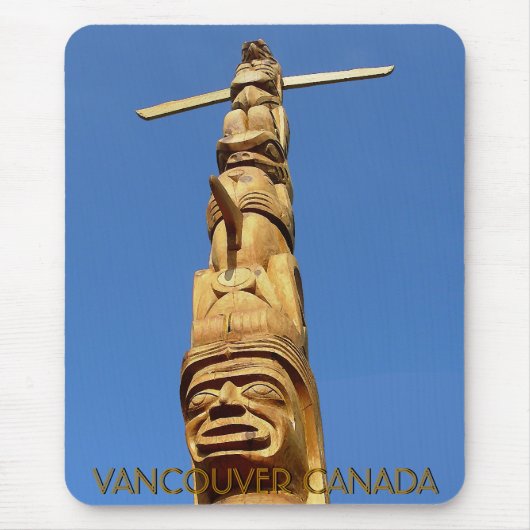 Vancouver Canada Souvenir Totem Pole Mousepad Muismat (Voorkant)
