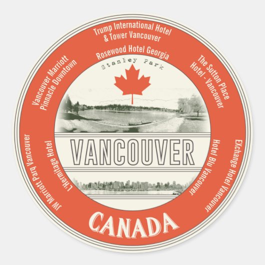 Vancouver Canada sticker (Voorkant)
