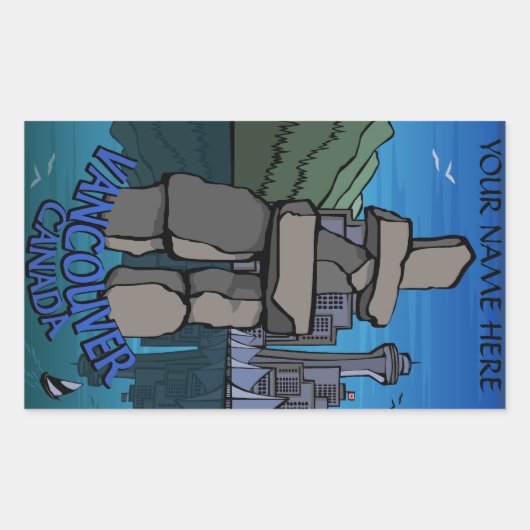 Vancouver Canada Stickers Custom Vancouver Sticker (Voorkant)