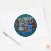 Vancouver Canada Stickers Totem Pole Landmark Art (Envelop)