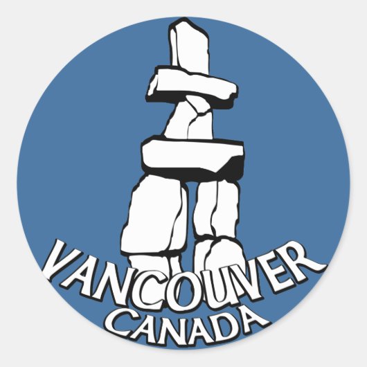 Vancouver Canada Stickers Totem Pole Landmark Art (Voorkant)